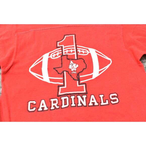 Champion NFL Cardinals #1 Single Stiched VTG Red Cotton T-Shirt Men's M STAIN - Picture 6 of 8